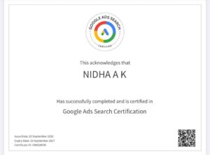 Google ads search certification
